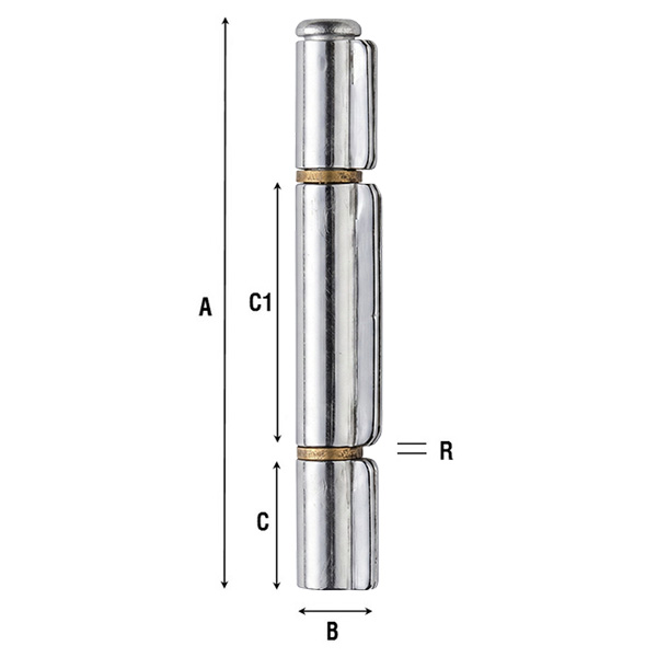 Aldeghi ART.1229IN Cerniera a Saldare a 3 ALI INOX - ALDEGHI LUIGI - Immagine 2